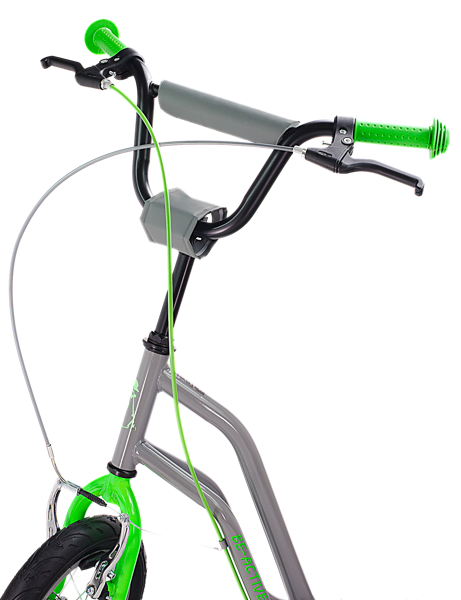 Kinder step met 12’’ luchtbanden – dubbele V-brake – grijs