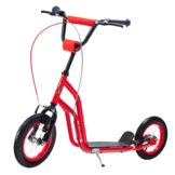 Kinder step met 12’’ luchtbanden – dubbele V-brake – rood