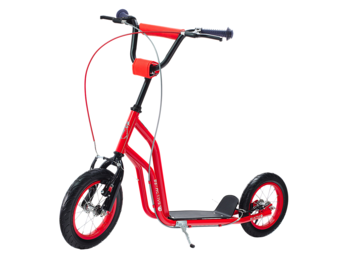 Kinder step met 12’’ luchtbanden – dubbele V-brake – rood