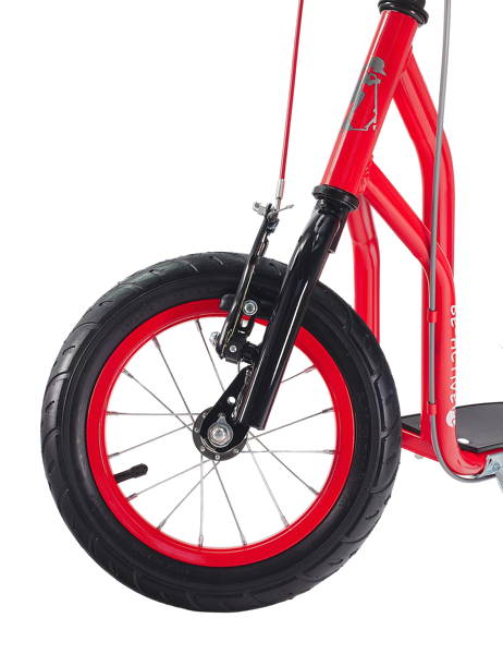 Kinder step met 12’’ luchtbanden – dubbele V-brake – rood