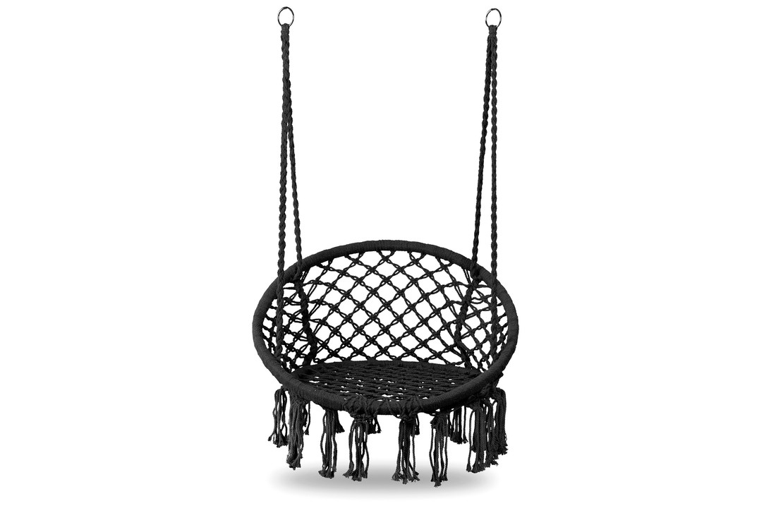 Hangstoel zwart - tuinschommelstoel - 63x35x97cm