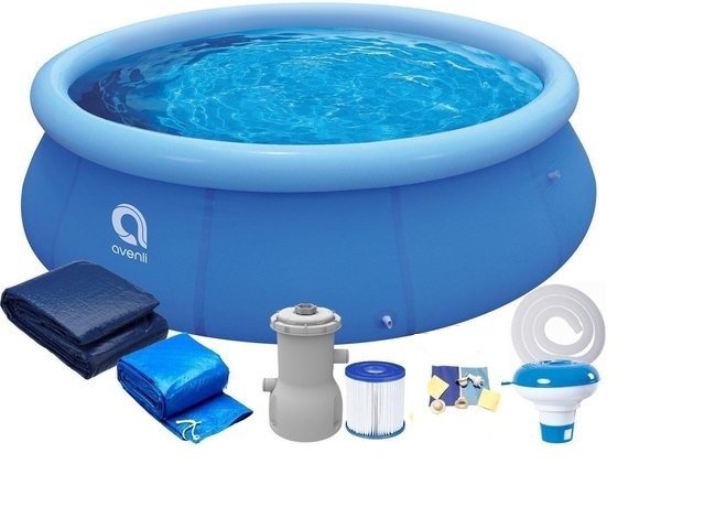 Avenli Fast Set opblaaszwembad 366 x 76 cm - set met pomp en afdekking