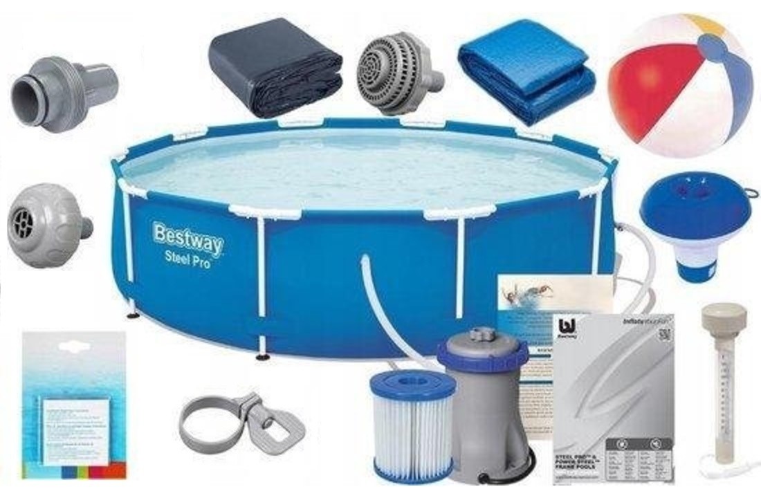 Bestway Steel Pro opzetzwembad - 305x76 cm - inclusief heel veel accessoires