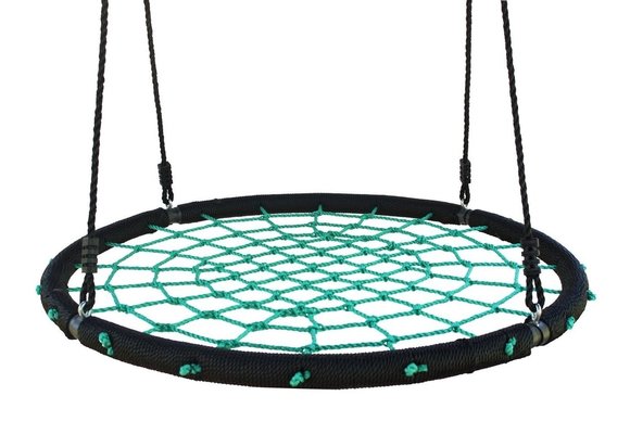 Nestschommel - open gevlochten - 100 cm diameter - 165 cm touwen