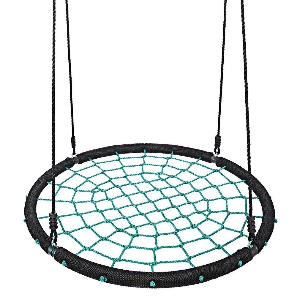 Nestschommel - open gevlochten - 100 cm diameter - 165 cm touwen