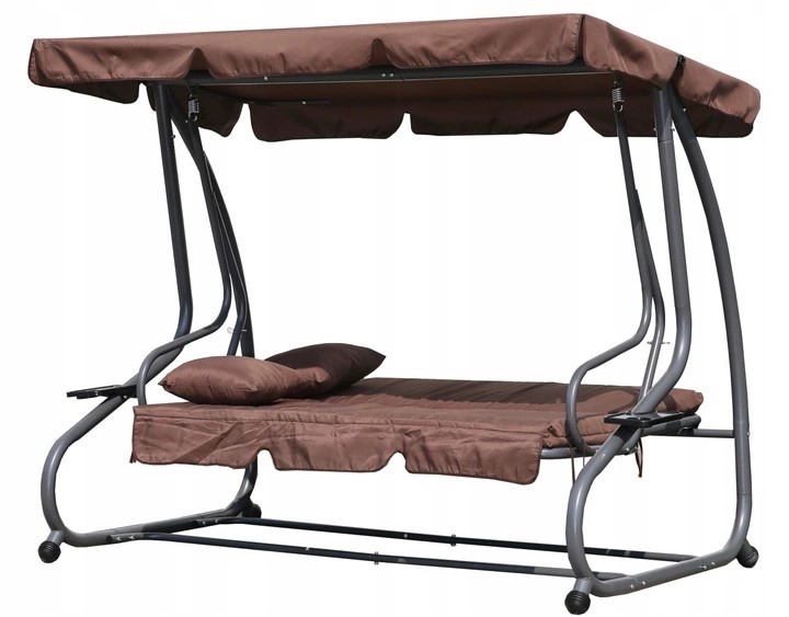 Schommelbank - tuinbank - bruin - 200x120x164 cm