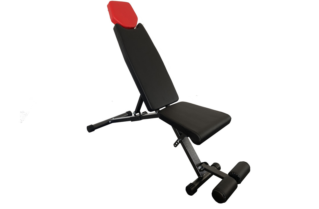 Sportbank met halter set - 20 kg gewichten - verstelbare bank