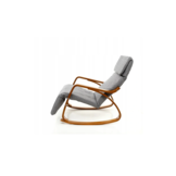 Schommelstoel relax fauteuil - grijs - verstelbare voetsteun