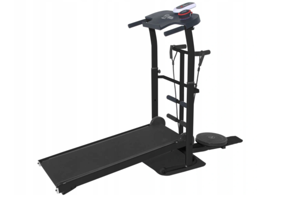 Mechanische hardloopband met vliegwiel - inclusief twister & sit-up platform