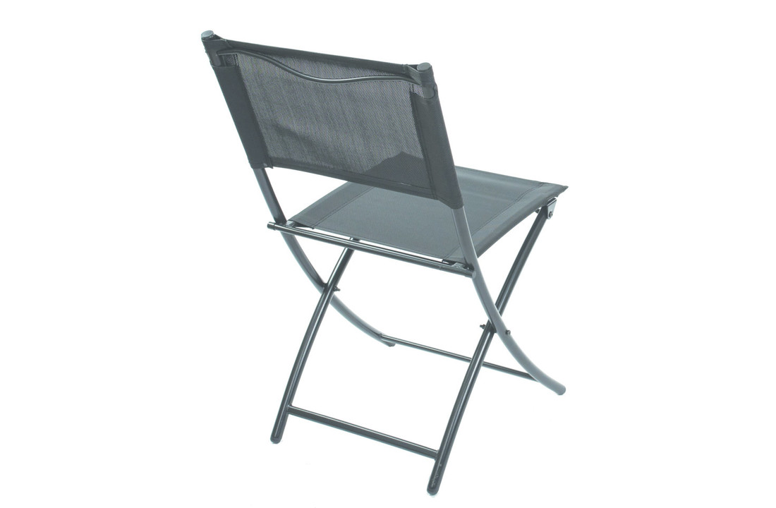 Balkontafel tuin set zwart - met 2 stoelen