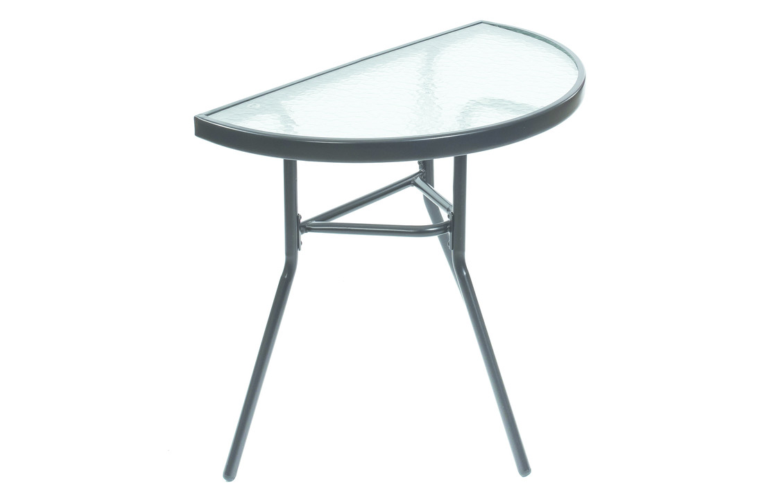 Balkontafel tuin set zwart - met 2 stoelen