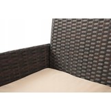 Tuinset bruin met crème - 2 stoelen, 1 bank en tafel