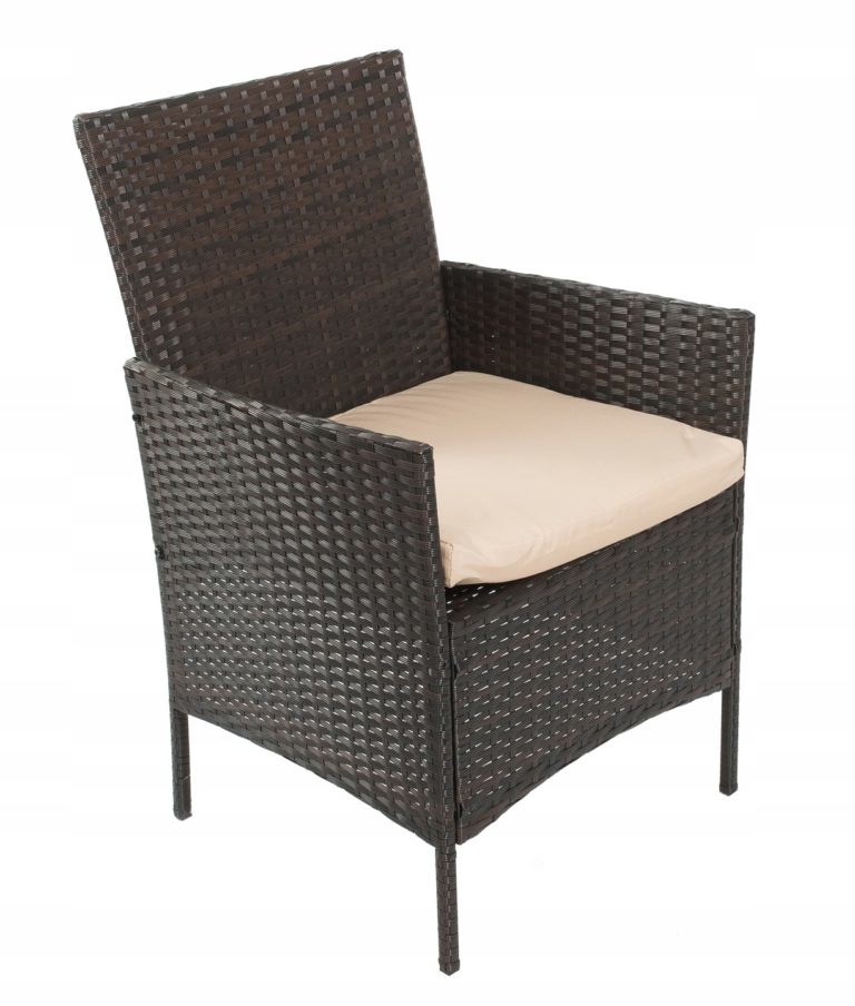 Tuinset bruin met crème - 2 stoelen, 1 bank en tafel