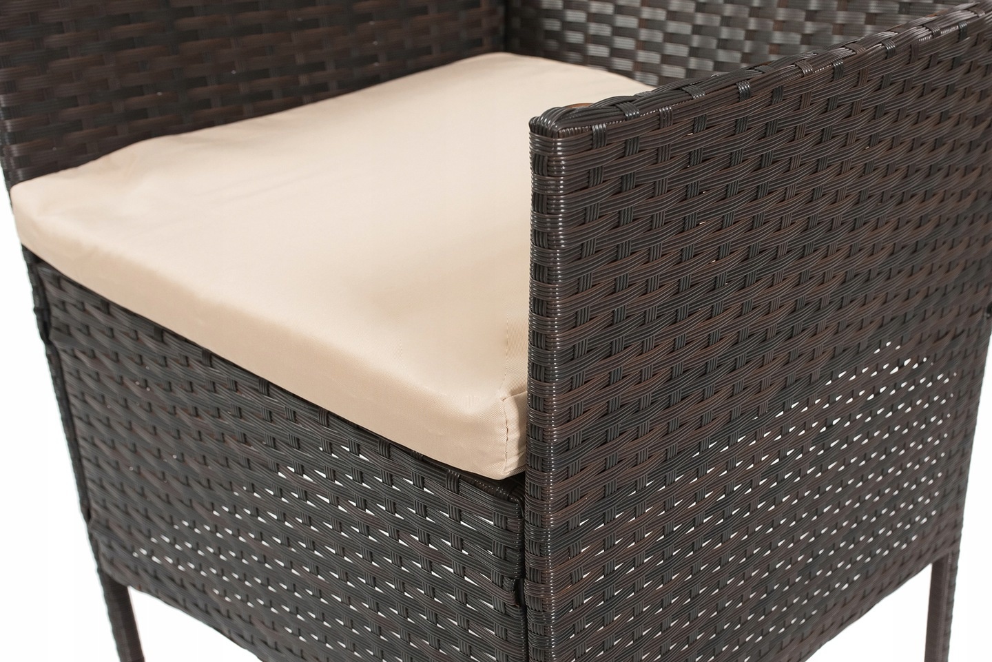 Tuinset bruin met crème - 2 stoelen, 1 bank en tafel