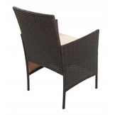 Tuinset bruin met crème - 2 stoelen, 1 bank en tafel