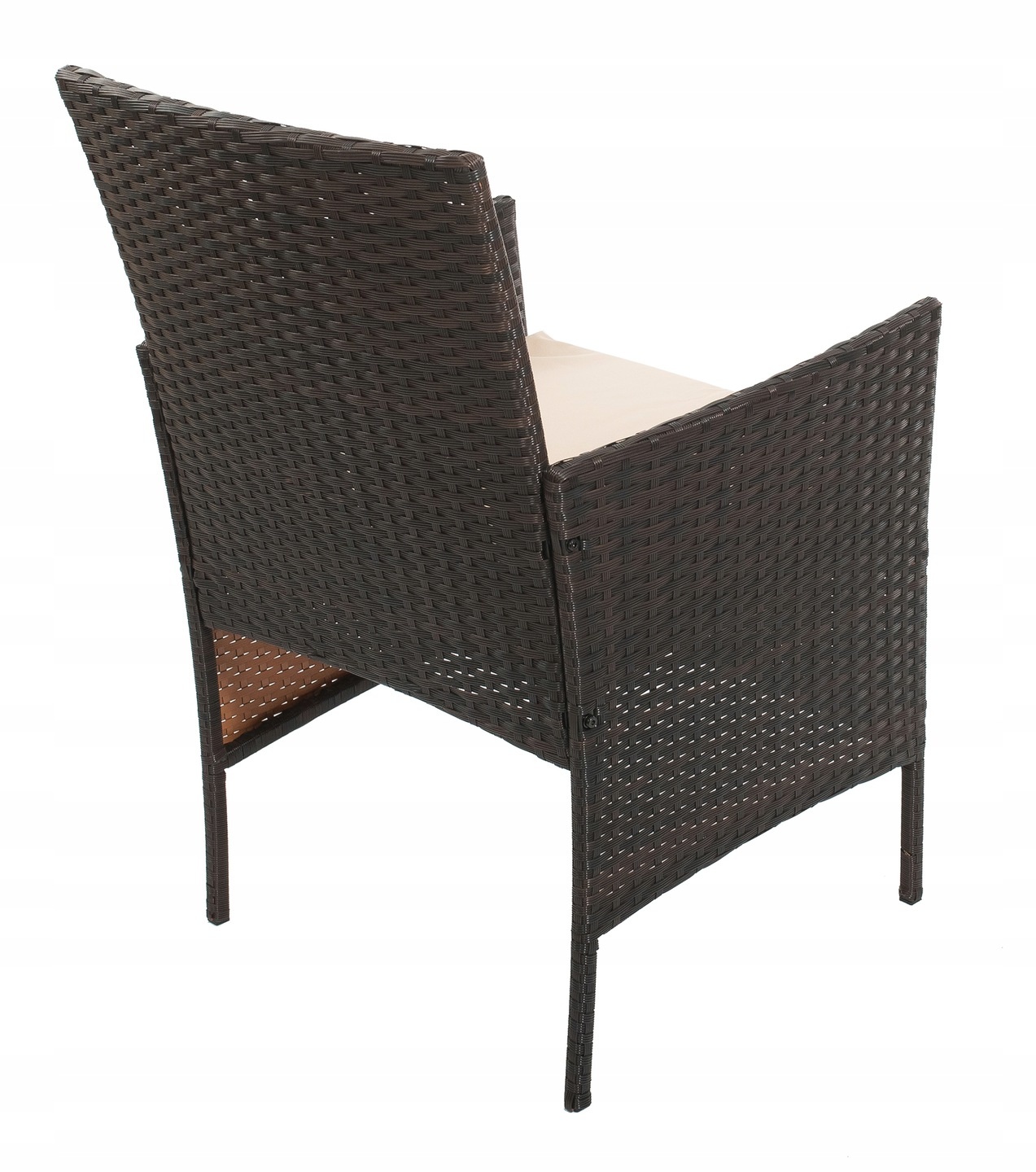 Tuinset bruin met crème - 2 stoelen, 1 bank en tafel