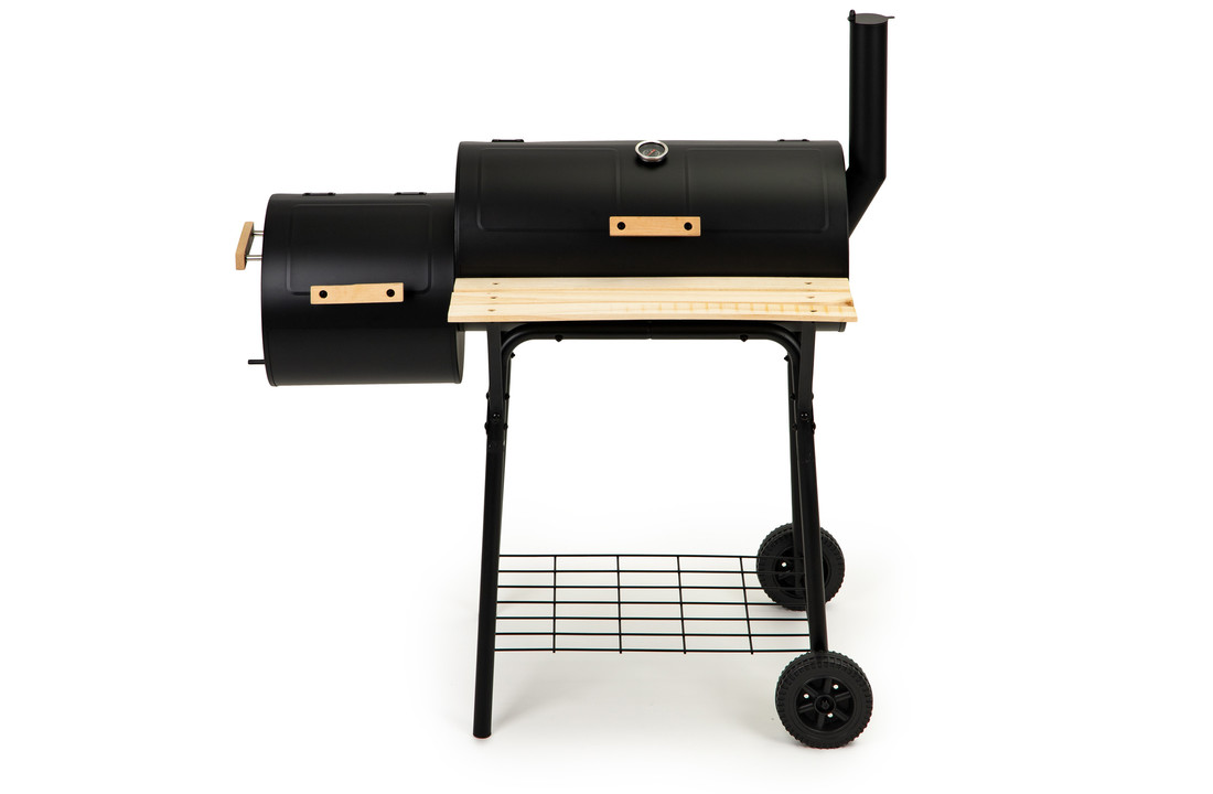 Barbecue & smoker in-1 -op wielen - 103x63x114 cm