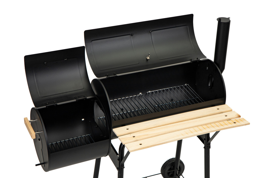 Barbecue & smoker in-1 -op wielen - 103x63x114 cm