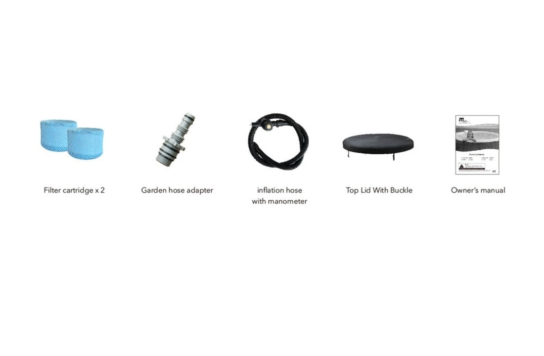 MSpa Bergen - bubbelbad - opblaasbaar - 4-persoons - 180x73 cm