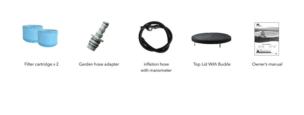 MSpa Bergen - bubbelbad - opblaasbaar - 4-persoons - 180x73 cm