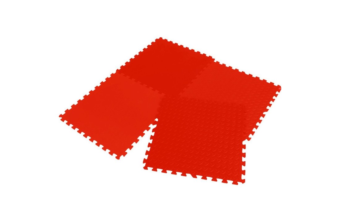 vloermat - EVA-schuim 60x60x1,2 cm - rode stukken -