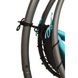 Ligbed tuinstoel met zonnevizier - 190x205x105 cm - turkoois & grijs