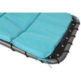 Ligbed tuinstoel met zonnevizier - 190x205x105 cm - turkoois & grijs