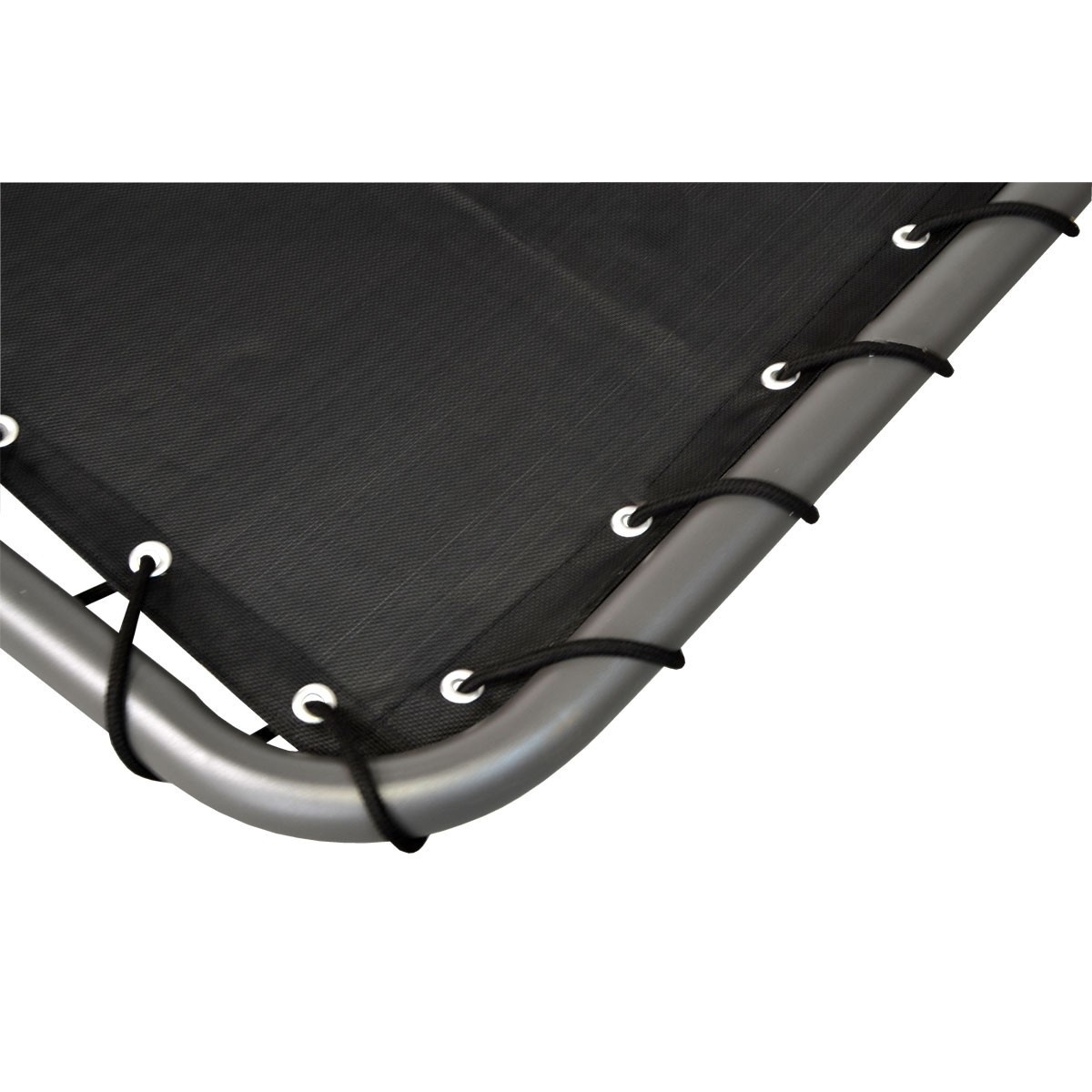 Ligbed tuinstoel met zonnevizier - 190x205x105 cm - turkoois & grijs