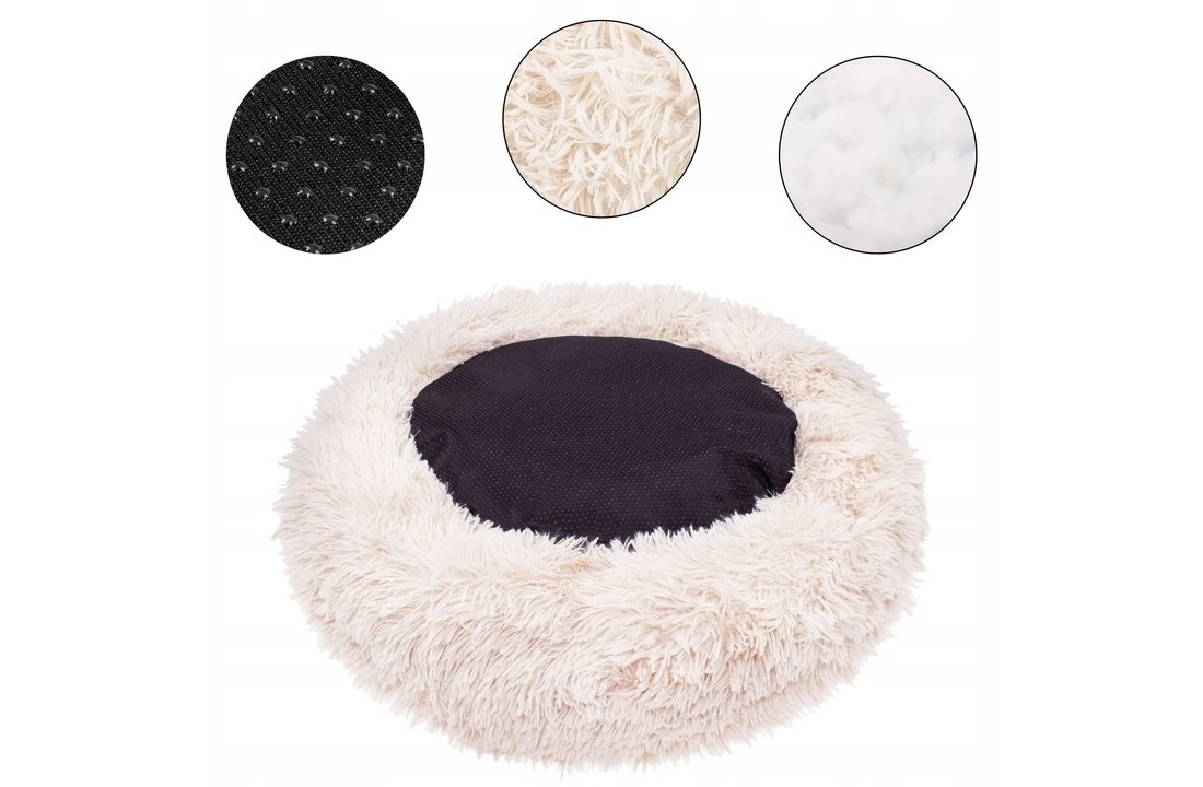 Hondenmand 80 cm - beige - hondenkussen Pluche