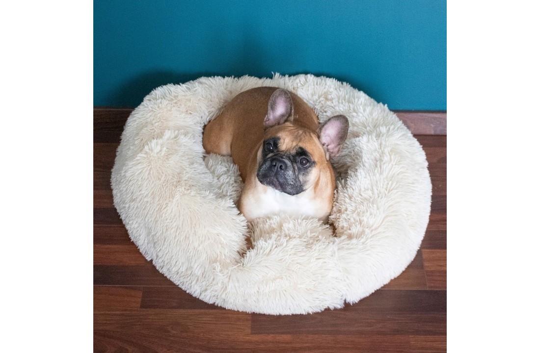 Hondenmand 80 cm - beige - hondenkussen Pluche