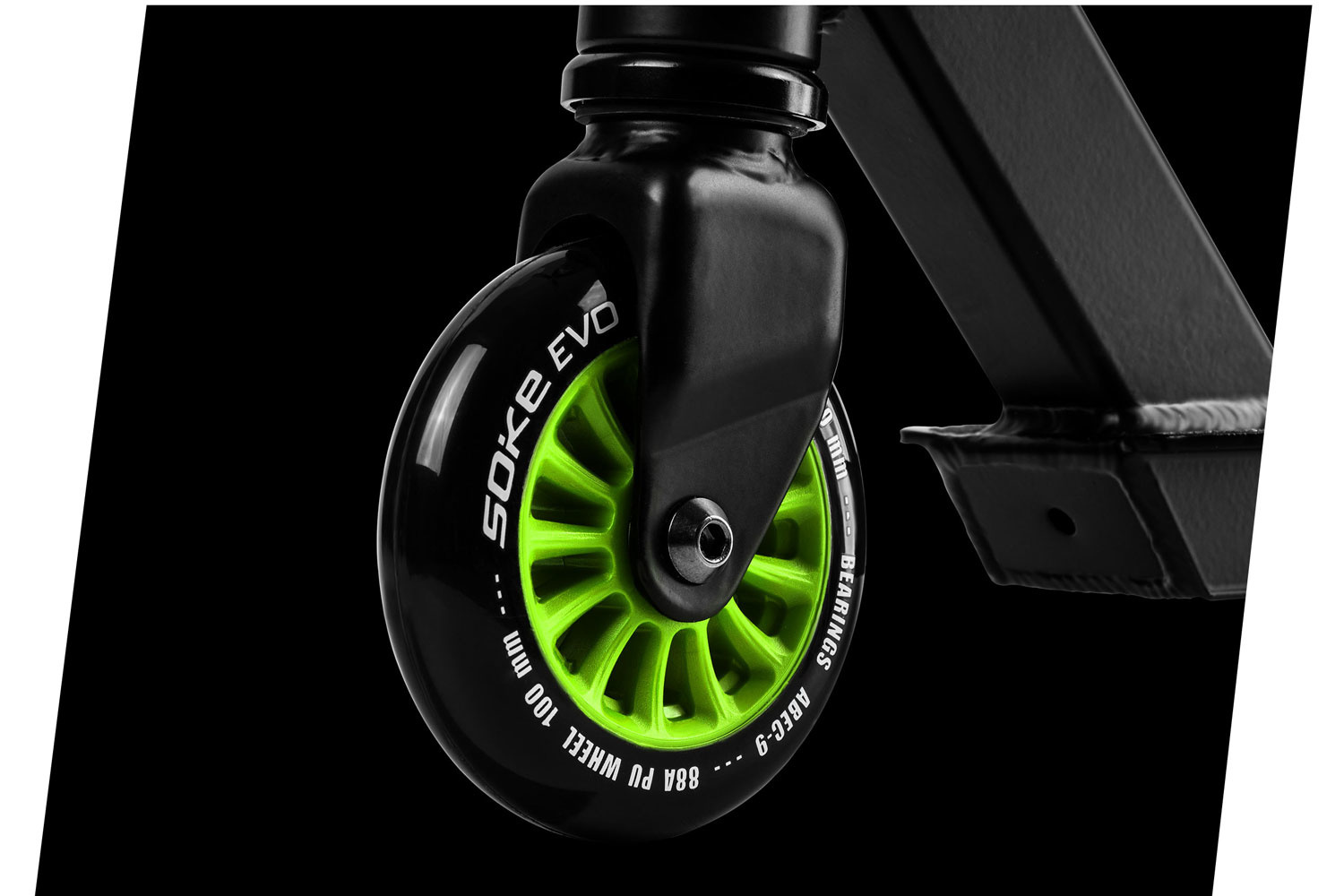 Stunt step Neon groen - 66x10x83 cm - aluminium