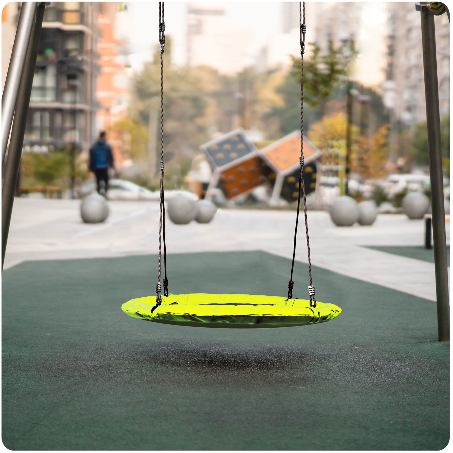 Nestschommel 95 cm geel tot 150 kg