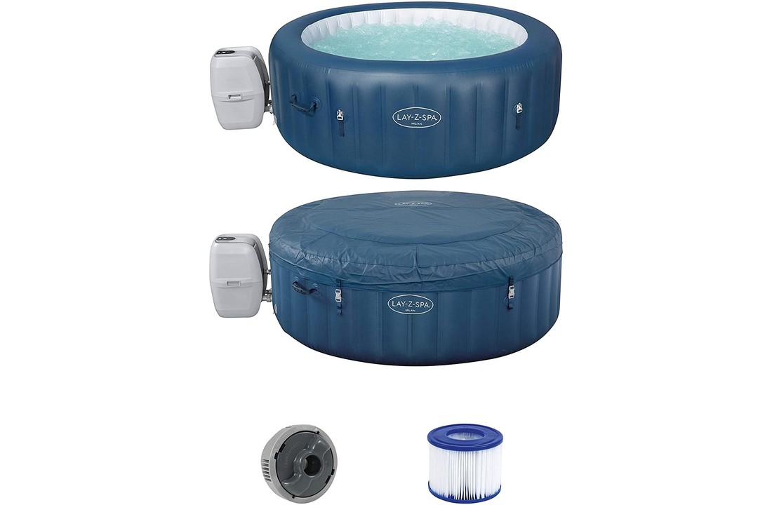 Bestway Lay-Z-Spa Milan Airjet Plus opblaasbare jacuzzi - 6-pers - 196x71 cm