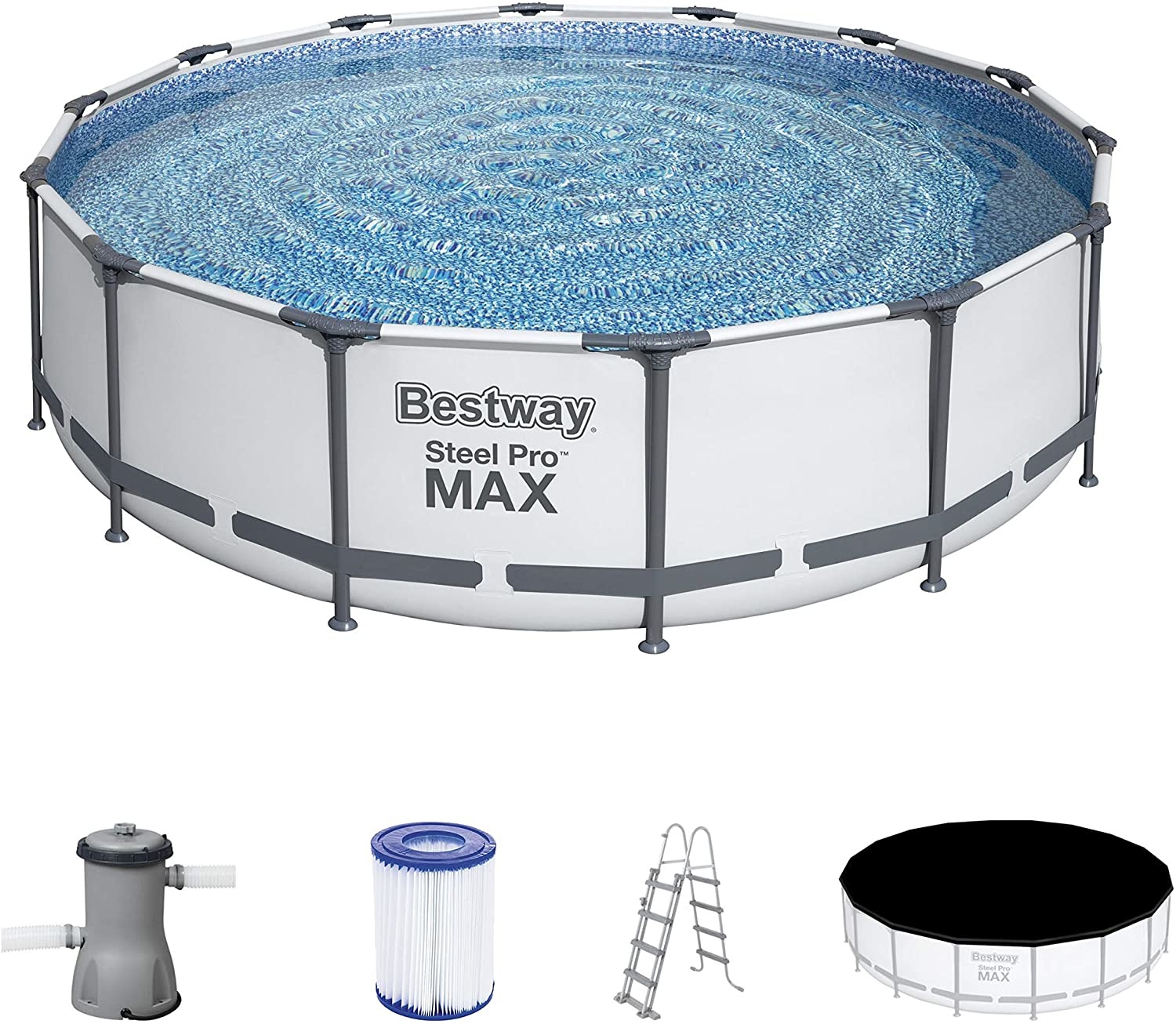 Bestway Steel Pro Max 457x122 cm grijs - complete set