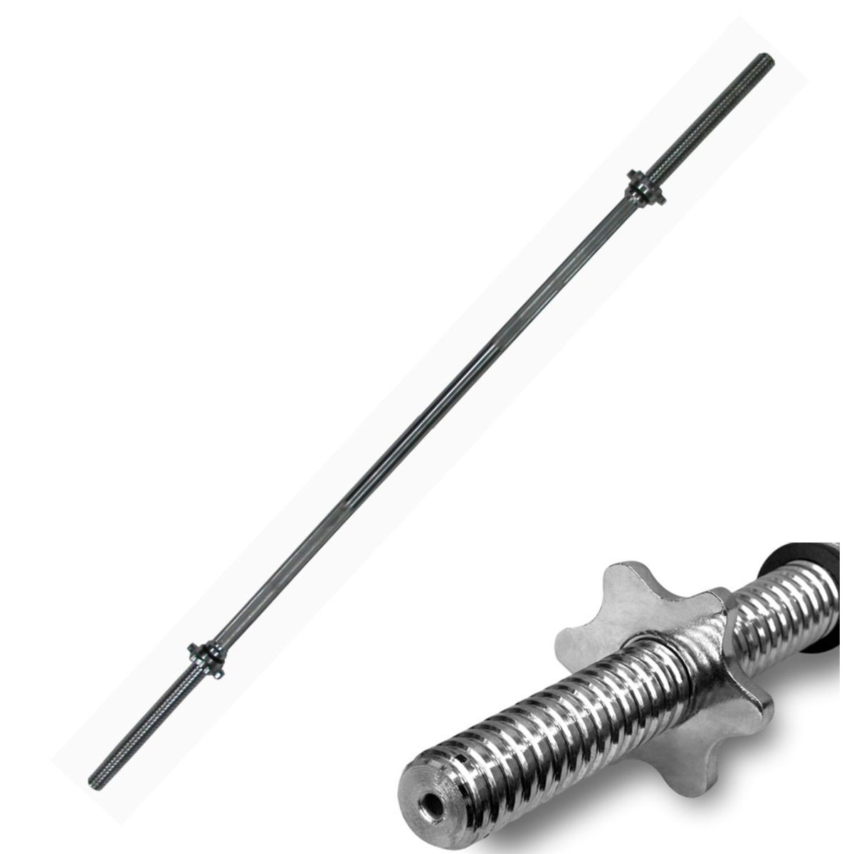 Halterstang recht 150 cm - met schroefklemmen - 28 mm - tot 150 kg