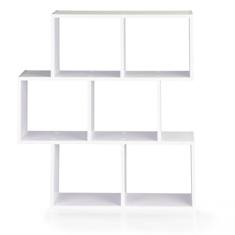 Vakkenkast wit 85x22x76 cm - houten boekenkast