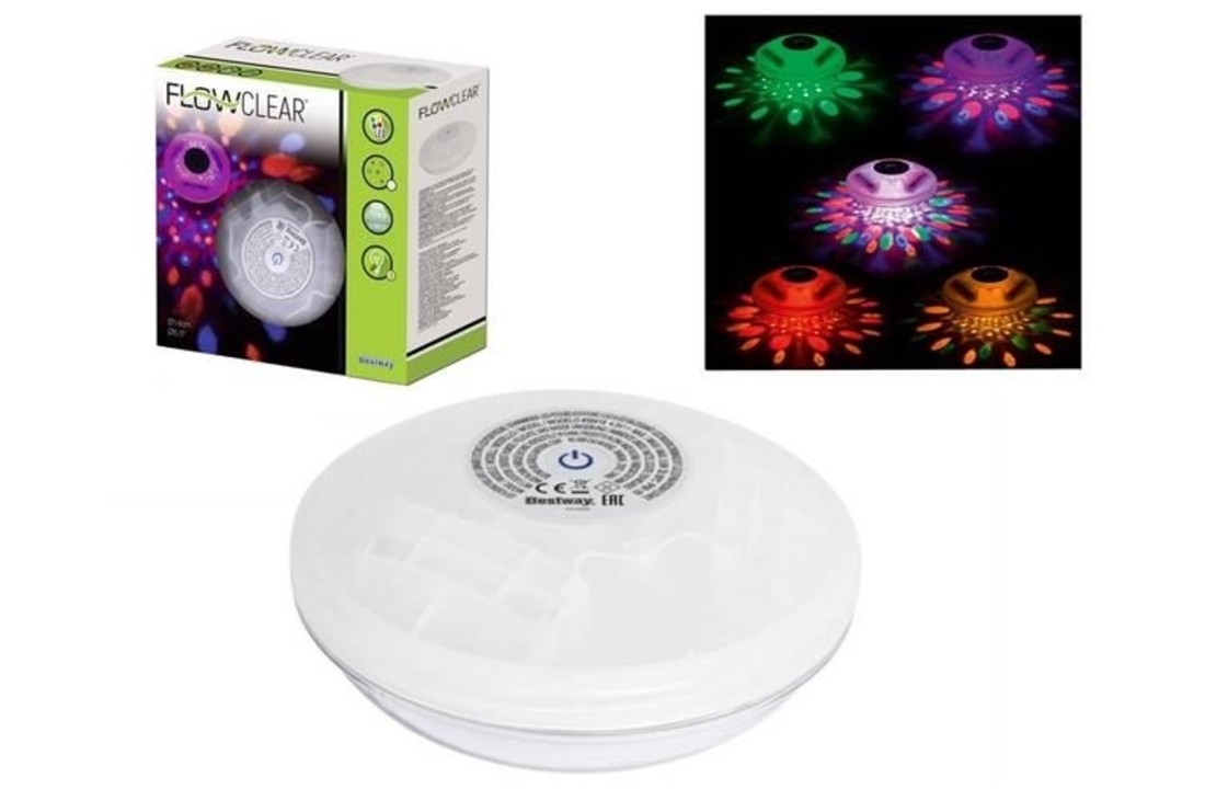 Flow Clear drijvende LED zwembadlamp met 4 kleuren verlichting