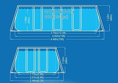 Avenli  opzetzwembad 400 x 207 x 122 cm met filterpomp en ladder