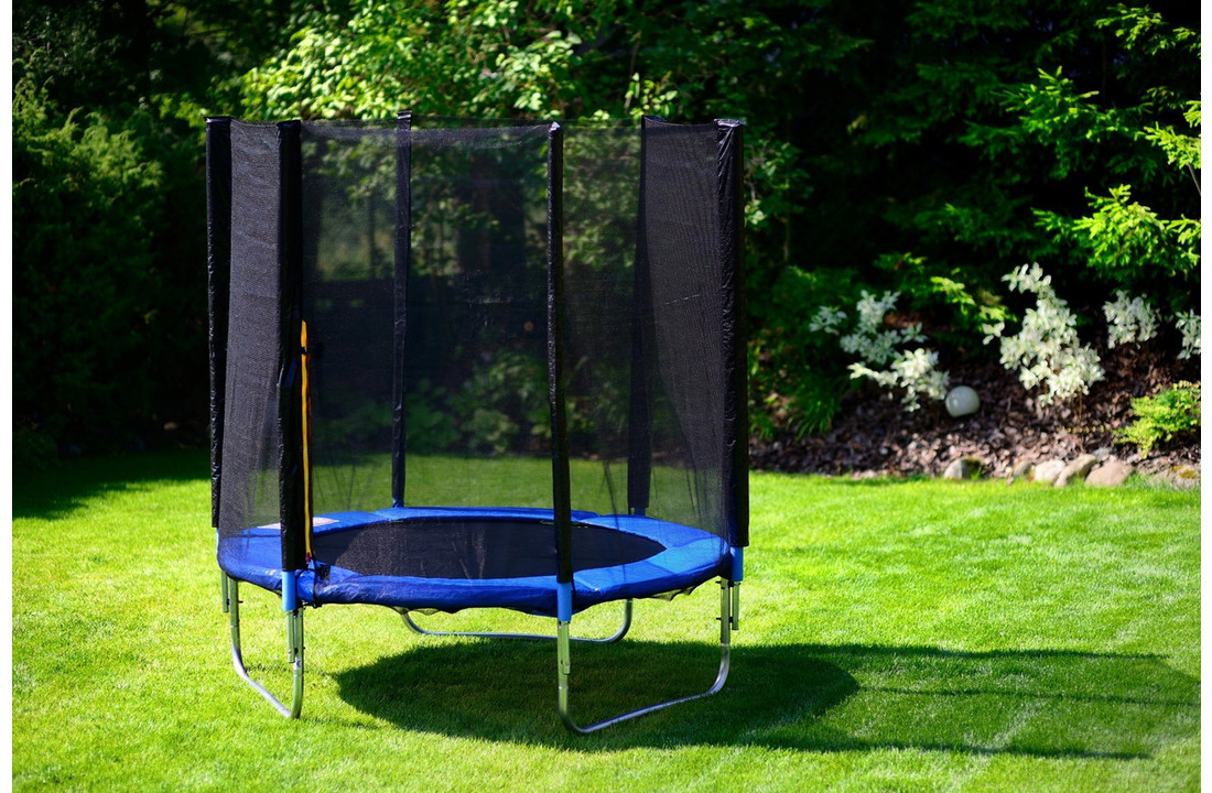 Trampoline blauw 183 cm met net tot 90 KG Vikingchoice.nl