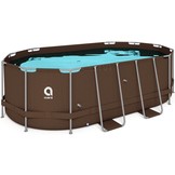 Zwembad - Avenli - 427x275x100 cm Rattan-look complete set