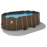 Zwembad - Avenli - 427x275x100 cm Rattan-look complete set