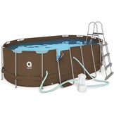 Zwembad - Avenli - 427x275x100 cm Rattan-look complete set