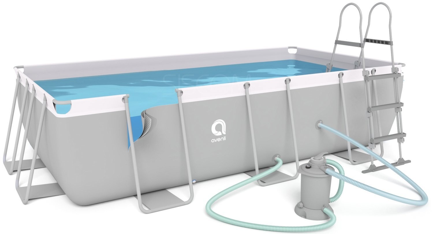 Avenli Frame pool 400x200x99 cm met zandfilterpomp - complete set