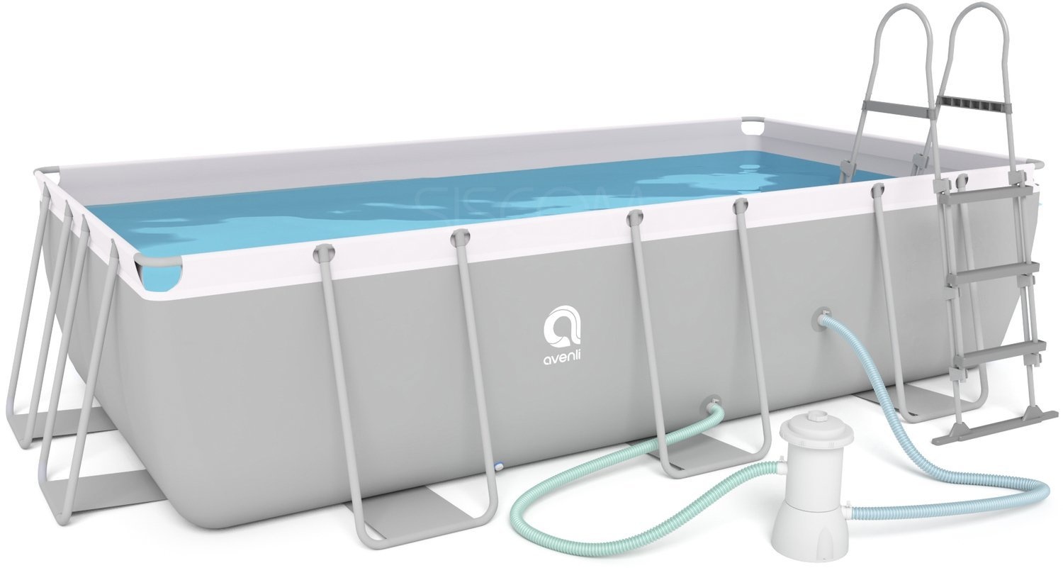 Avenli opzetzwembad 400 x 200 x 99 cm met filterpomp - complete set