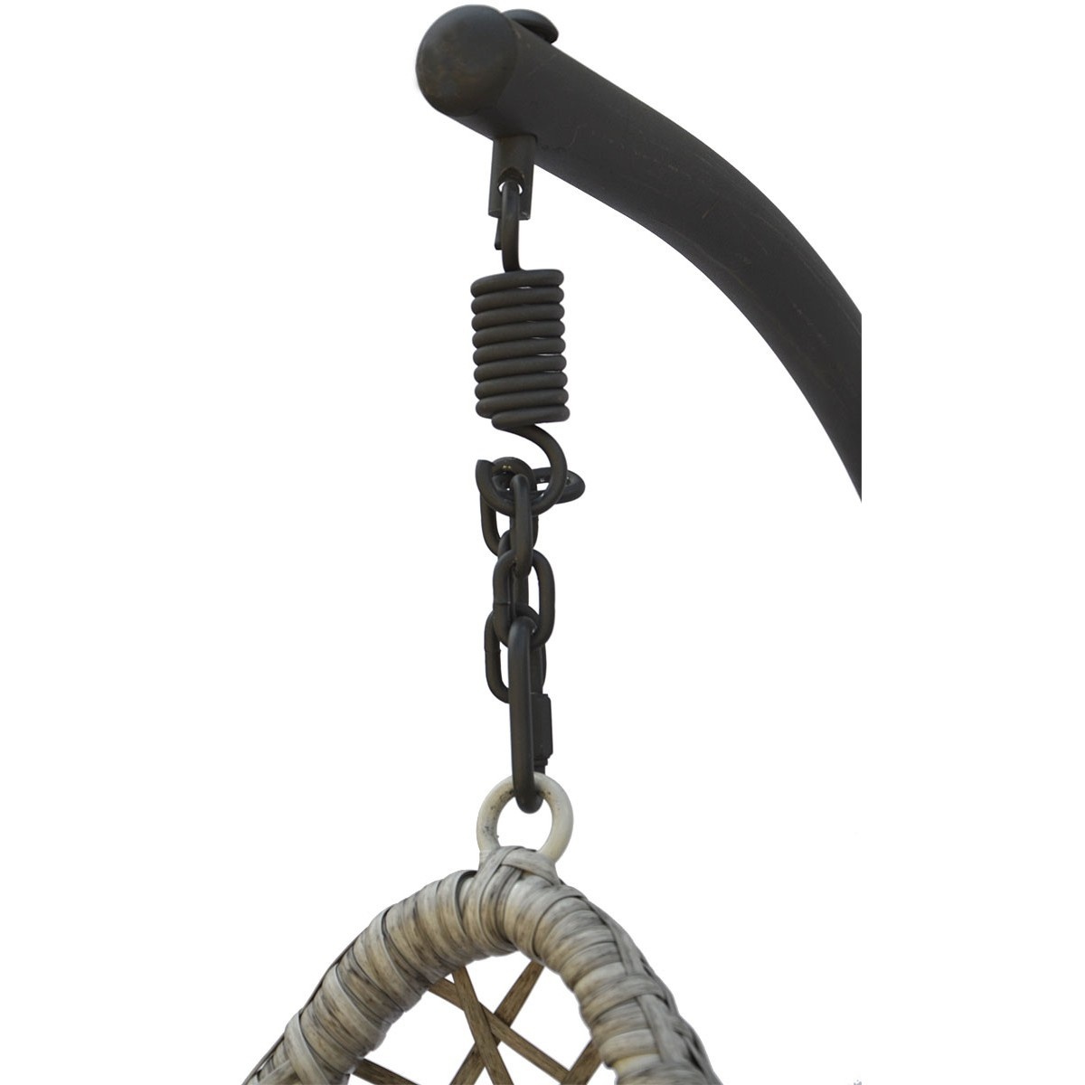 Hangstoel cocoon met frame en kussen - grijs - tot 130 kg