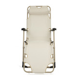 Tuinstoel ligstoel 2-in-1 met hoofdsteun - Beige