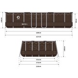 Zwembad - Avenli - 427x275x100 cm Rattan-look complete set