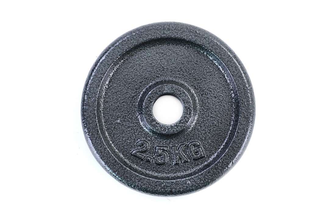 Halterschijven set gietijzer 10 kg - 4x 2,5 kg - 28 mm