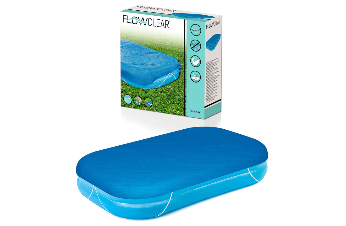 Bestway jumbo peuterbad 262 x 175 x 51 cm met afdekzeil
