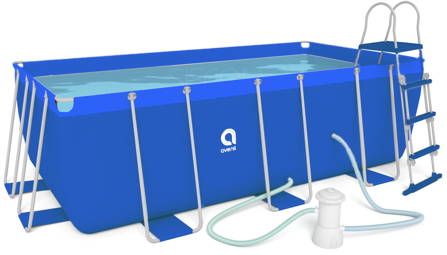 Avenli  opzetzwembad 400 x 207 x 122 cm met filterpomp en ladder